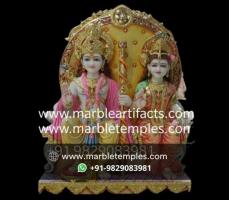 Divine Handcrafted Marble Ram Darbar Statue - Marble Artifacts