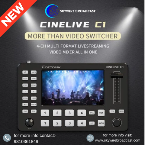 SkyWire Broadcast Expands its Portfolio with the Cine Live C1 Video Switcher!