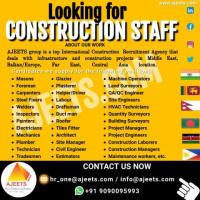 Need construction workers (skilled/unskilled) from India, Nepal, Bangladesh 