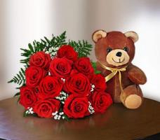 Send 12 Red Rose Bouquet To Trinidad and Tobago