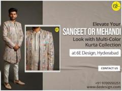 Elevate Your Sangeet or Mehendi Look with Multi Color Kurta Collection | 6E Design