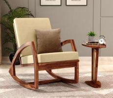 Buy Feramo Easy Chair (Walnut Finish) Online in India at Best Price