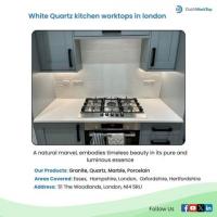White Quartz kitchen worktops in london