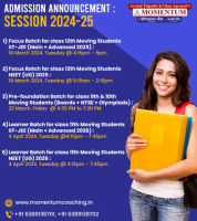 Momentum Coaching: Admission Announcement for Session 2024-25