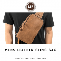  Sleek and Stylish: Elevate Your Look with a Mens Leather Sling Bag – Leather Shop Factory