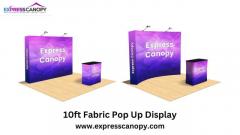 10ft Fabric Pop Up Display: Stand Tall at Trade Shows! Explore Our Impressive 10FT Displays Today.