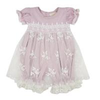 Adorable Infant Bubble Dress in Soft Lilac