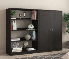 Buy Astra Bookshelf with Storage (Flowery Wenge Finish) at 42% OFF Online